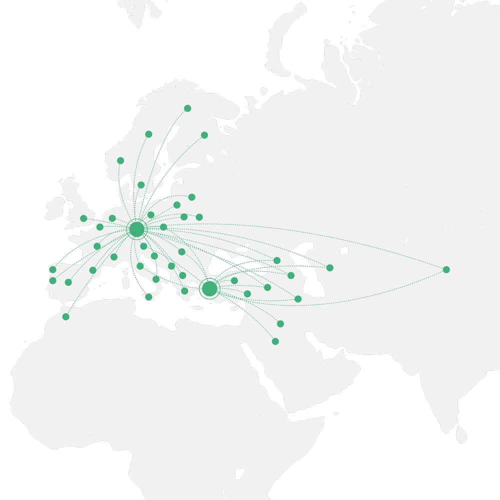 Weltkarte mit LIFA Standorten