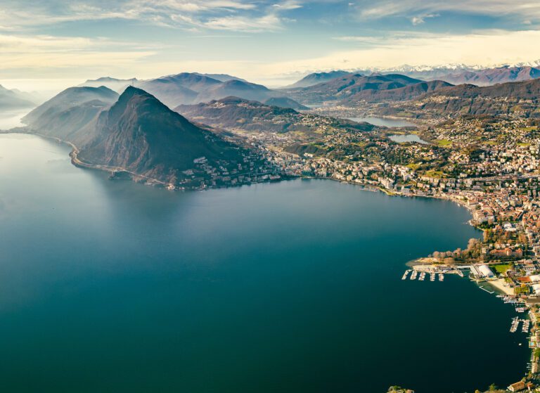 Ausblick auf Lugano in der Schweiz