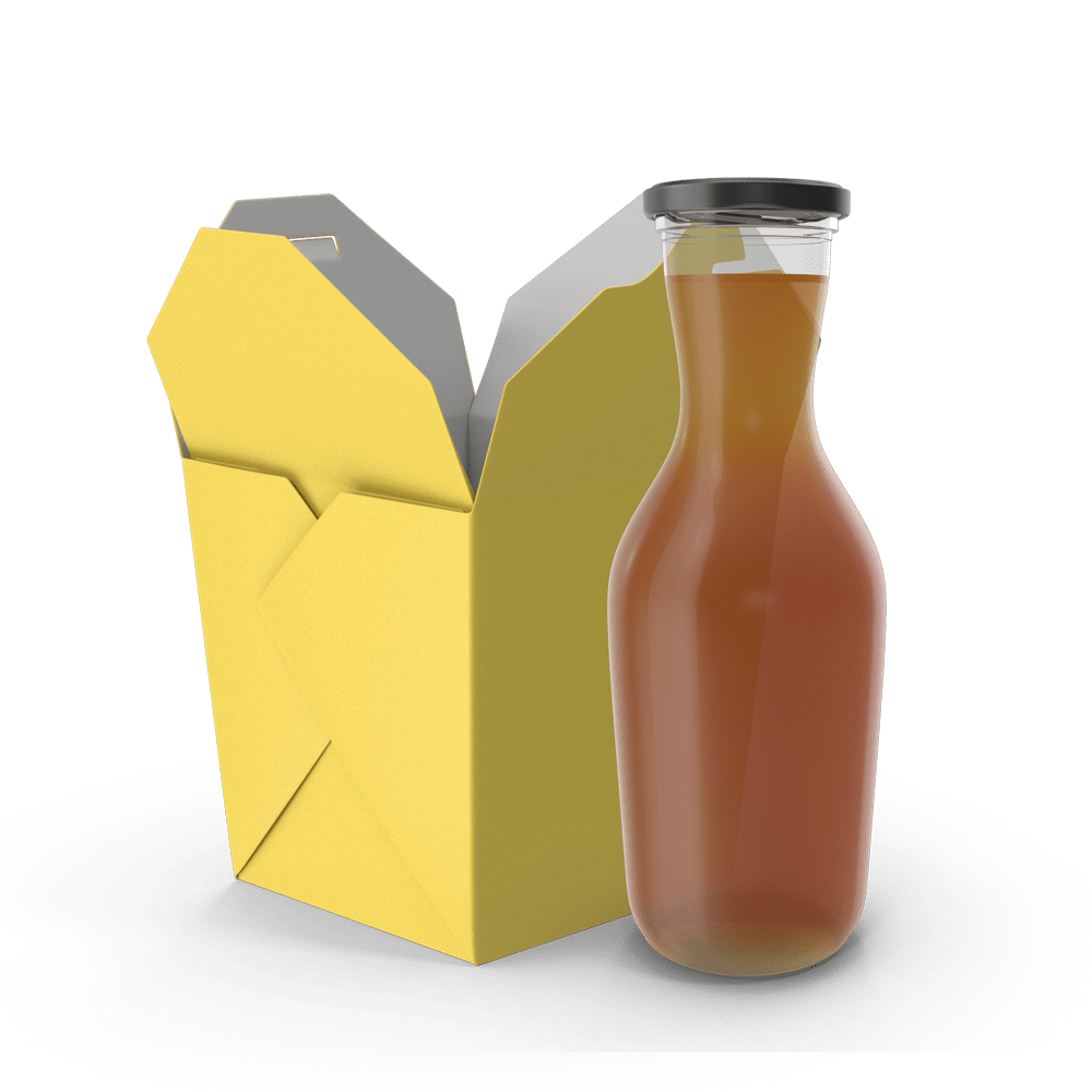 Essens-Box und Getränkeflasche